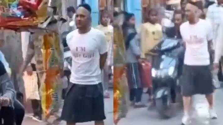 Haryana cops parade extortion accused in skirt