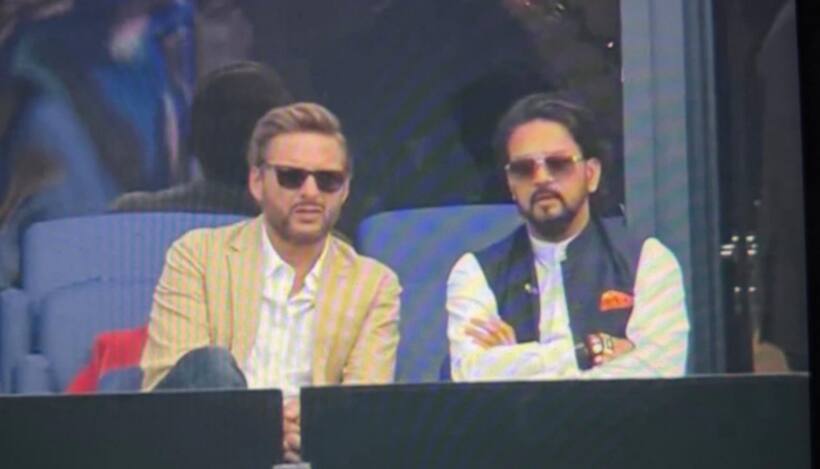 IND vs PAK, Champions Trophy: Anurag Thakur spotted with Shahid Afridi, Netizens react after pic goes viral