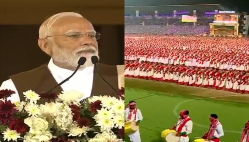 PM Modi hails Assam's tea workers, announces Rs 15,000 maternity aid at 'Jhumoir Binandini' event (WATCH)
