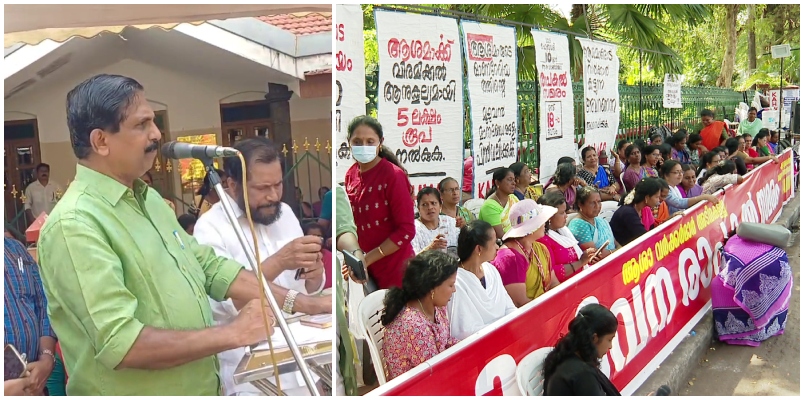 citu leaders against asha workers protest