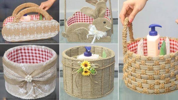 DIY craft ideas for old baskets