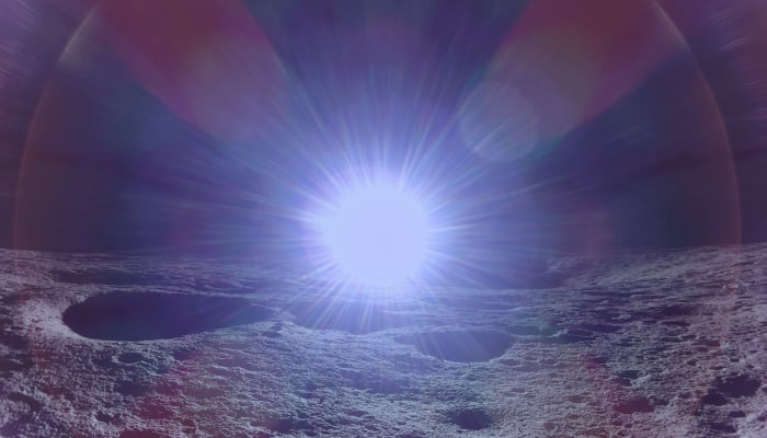 Nasa Blue ghost capture stunning picture of Sun rise from moon