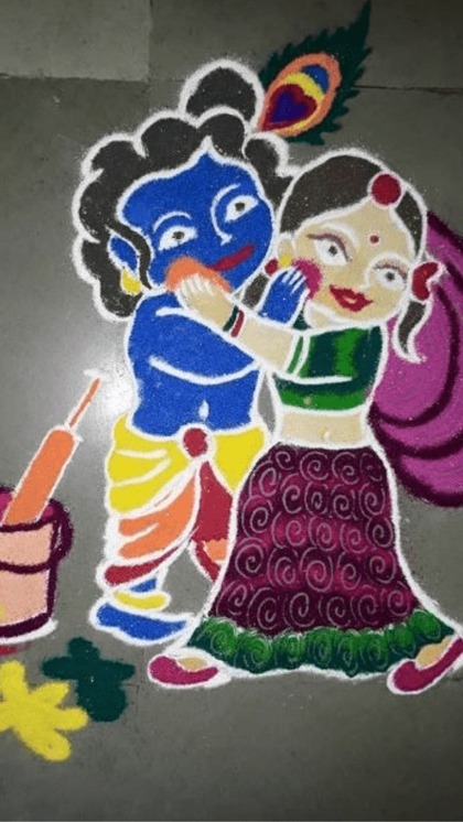 Decorate with Rangoli