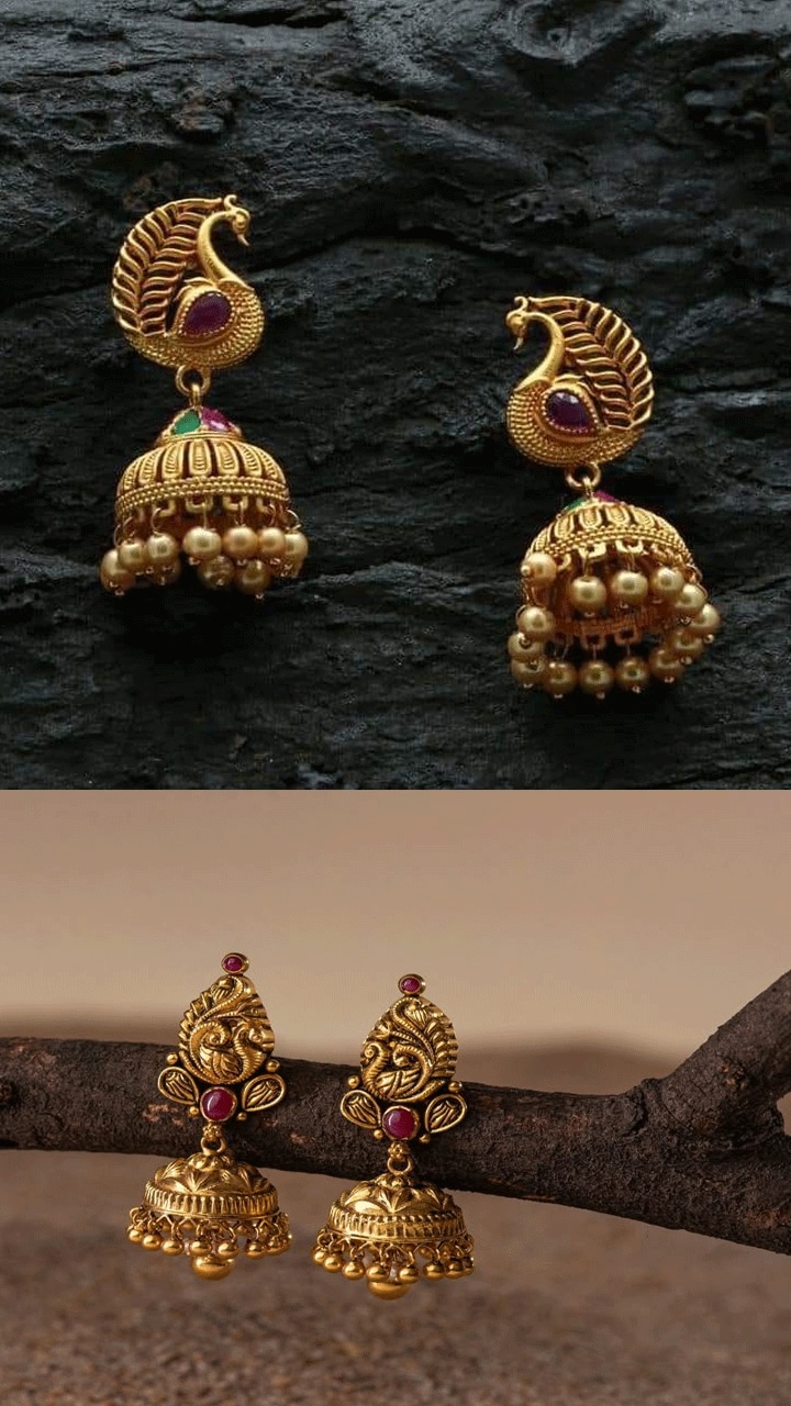 Latest Gold Jhumka Designs Under 4 Grams suh