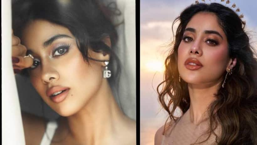 Shimmery makeup look jahnvi kapoor