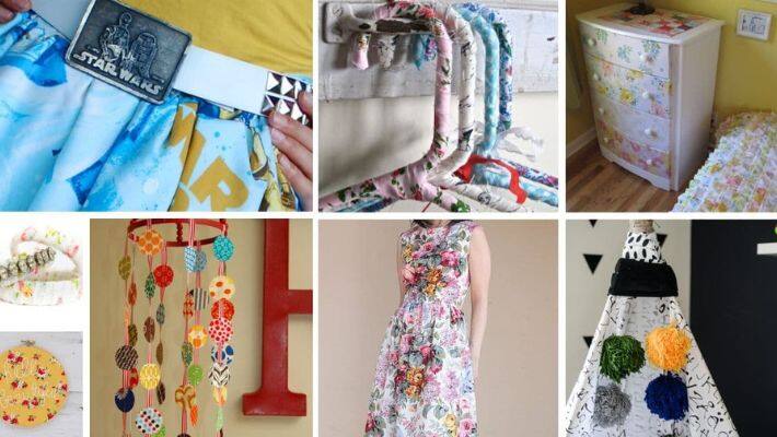 Reuse old bedsheets for home decor