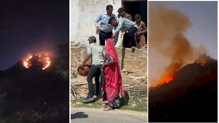 उदयपुर के सज्जनगढ़ अभयारण्य में भीषण आग, पूरा इलाका हुआ सील...घर छोड़ भाग रहे लोग - udaipur news fire breaks out in sajjangarh century - Asianet News Hindi