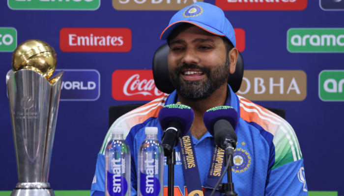Rohit Sharma at a press conference