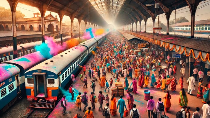 Holi Festival Crowd Control Indian Railways Mahakumbh Mela Strategy mrq