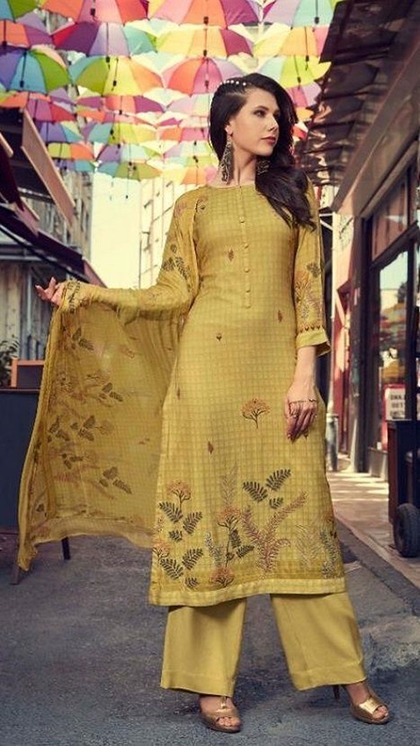 Floral and leaf digital print suit.