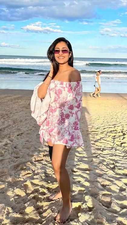 Floral print off-shoulder dress