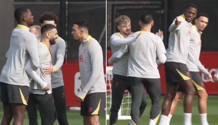 football Salah and Trent Alexander-Arnold involved in heated training clash ahead of PSG showdown; WATCH viral video snt