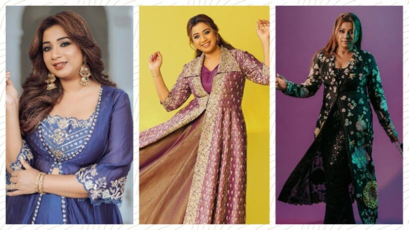 Shreya Ghoshal Birthday indo western dress