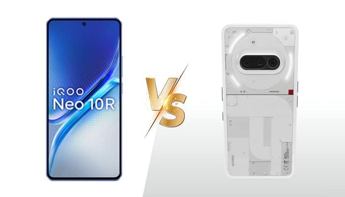 iQOO Neo 10R vs Nothing Phone 3a: Which mid-range beast reigns supreme? gcw