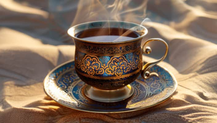 Officials say 400 liters of Saudi coffee are distributed during Ramadan, as people break their fast in Mecca by sipping this drink.