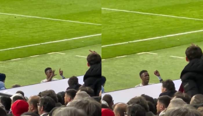 Football Champions League: Real Madrid star Vinicius Jr mocks Atletico fans during 2nd leg round of 16 clash (WATCH) HRD