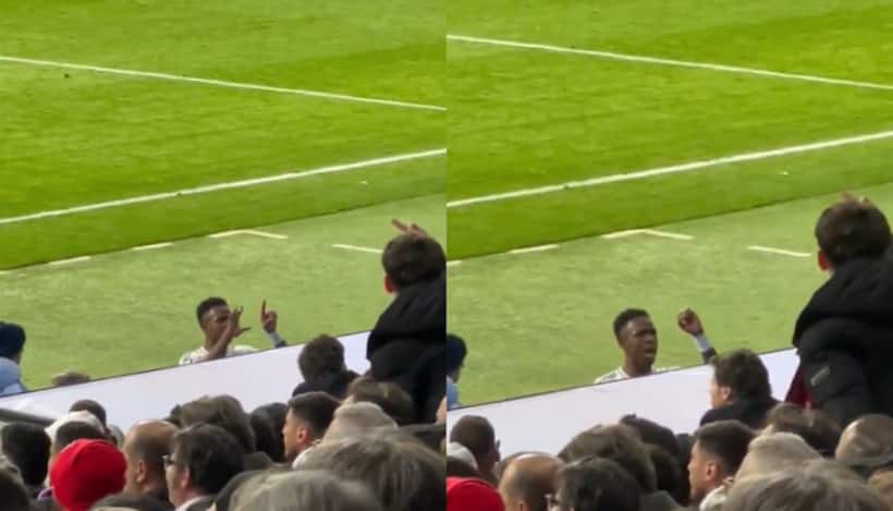 Champions League: Real Madrid star Vinicius Jr mocks Atletico fans during 2nd leg round of 16 clash (WATCH)