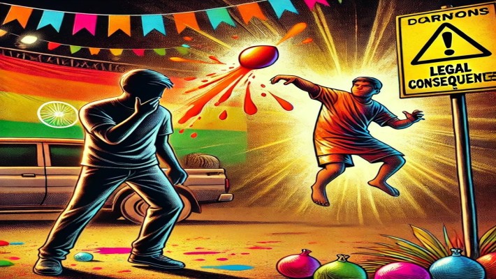 holi 2025 latest news legal rule of jail and fine for throwing water balloons