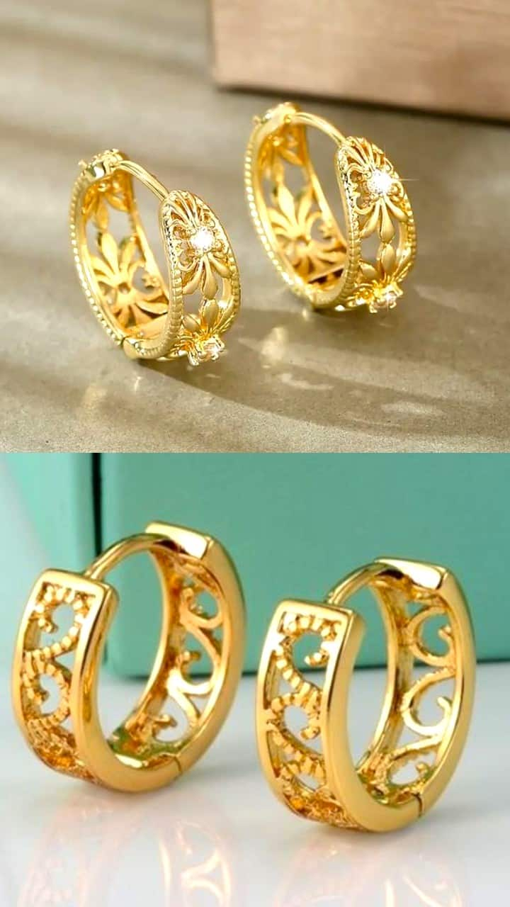 affordable gold hoop earrings designs for women kvn