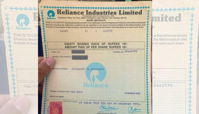 A person who said that Reliance Industries Limited does not want Rs 12 lakh shares mrq