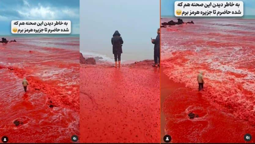 Blood Rain' Phenomenon Turns Iranian Beach Into Red Sea