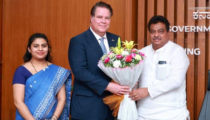 Dutch Companies Keen to Invest in Karnataka Consul General Meets Minister MB Patil sat