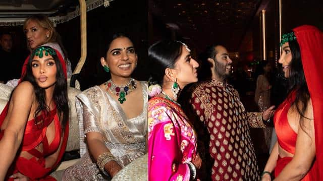 Kim Kardashian Loss Diamond at Anant Ambani Wedding gvd