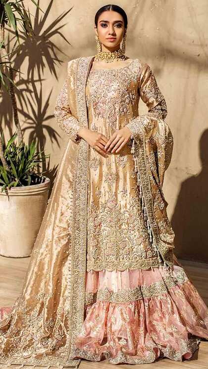 Wear Farshi Work Lehenga on Eid