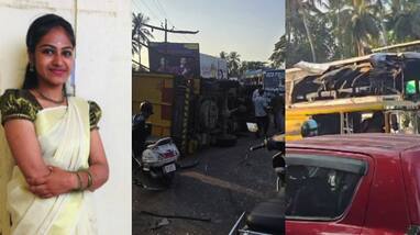 ksrtc bus lorry accident in perinthalmanna malappuram Woman dies, ten injured ksrtc bus lorry accident in perinthalmanna malappuram Woman dies, ten injured
