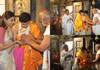 Tejasvi Surya And Sivasri Skandaprasad visit horanadu annapoorneshwari temple mrq