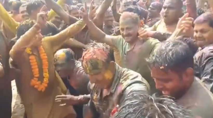 Sambhal DM, SP celebrate Holi today with colors, dance, and tradition; WATCH viral video