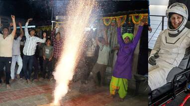 Sunita Williams returns to Earth! Celebrated Across India tvk Sunita Williams returns to Earth! Celebrated Across India tvk