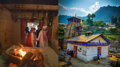 eternal fire Akhand Dhun in this temple where Shiva Parvathi married bni eternal fire Akhand Dhun in this temple where Shiva Parvathi married bni