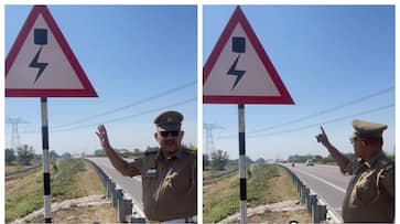 Video of traffic police officer explaining a rare traffic signboard goes viral Video of traffic police officer explaining a rare traffic signboard goes viral
