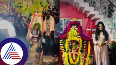 Bigg Boss fame Anusha Rai fulfilled her vow in village festival video gone viral suc Bigg Boss fame Anusha Rai fulfilled her vow in village festival video gone viral suc