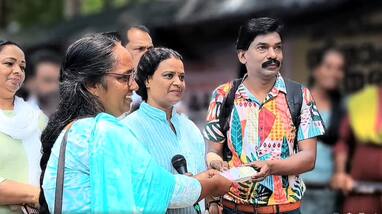 Santosh Pandit hands over Rs 50000 to ASHA workers Santosh Pandit hands over Rs 50000 to ASHA workers