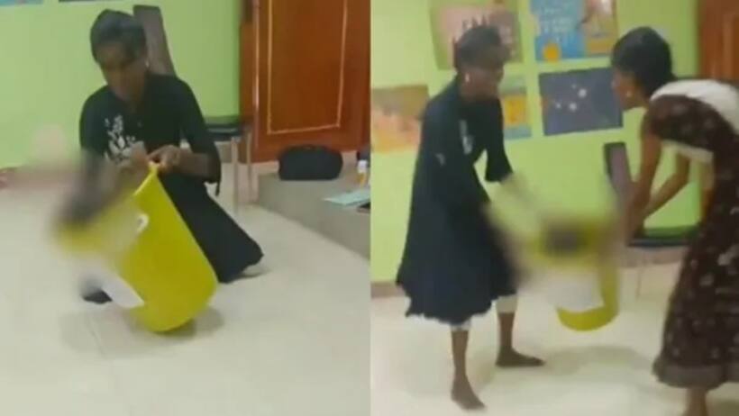 Tamil Nadu SHOCKER! Video of toddler being placed in garbage bin at Theni daycare sparks outrage (WATCH)