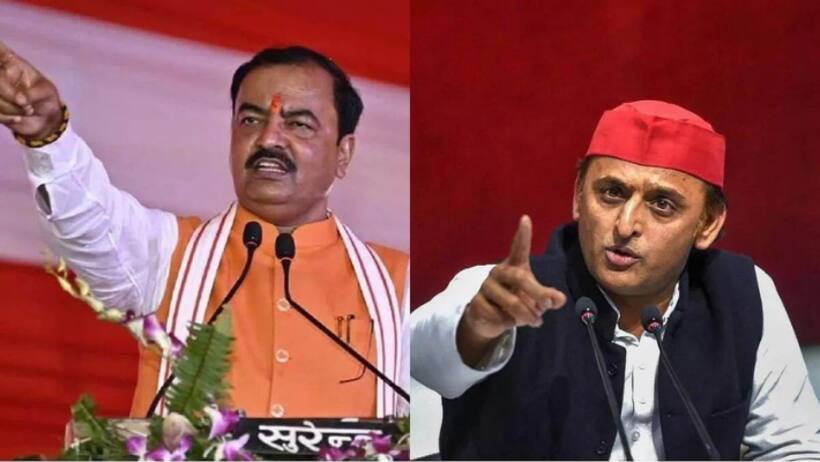 akhilesh yadav gau shala comment bjp vs sp politics keshav prasad maurya sambit patra reaction