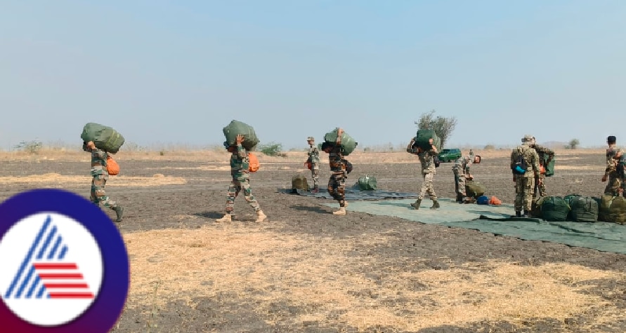 India military training 2025 Military exercise underway on Karnataka-Andhra border today rav