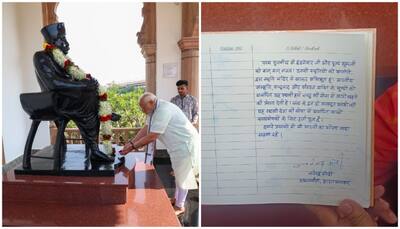 'Overwhelmed, this place inspires us': PM Modi's handwritten note at Nagpur's RSS Smruti Mandir; SEE pic