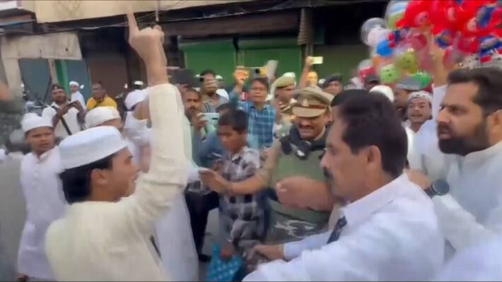 moradabad eidgah dispute police restrictions eid prayer security chaos