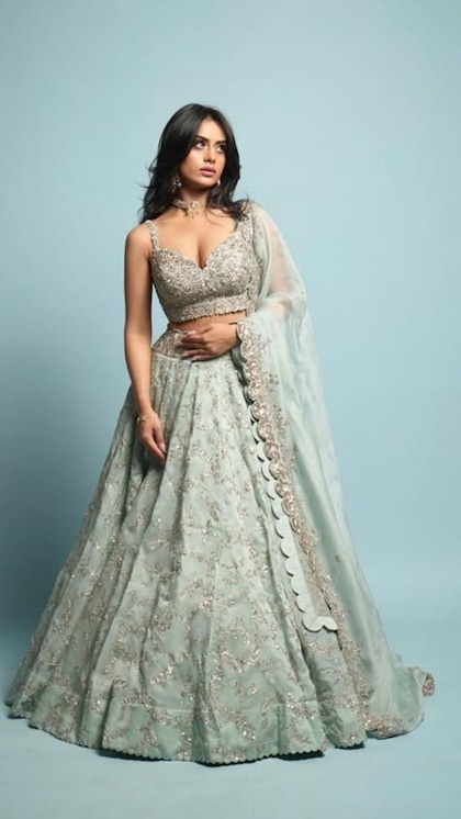 Silver Embroidered Lehenga