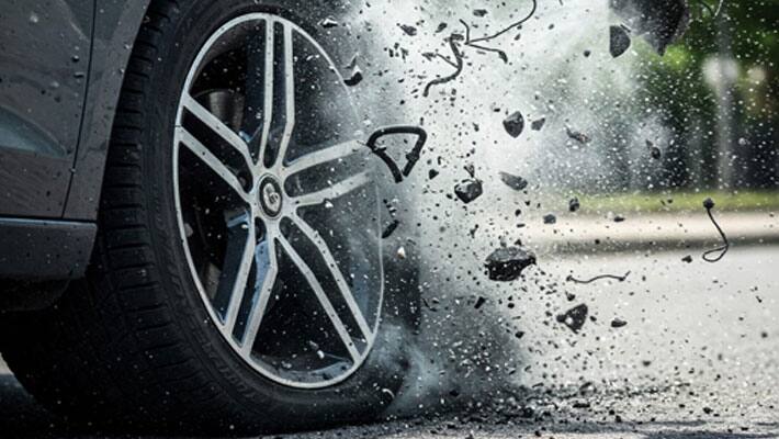 Car Tyre Burst