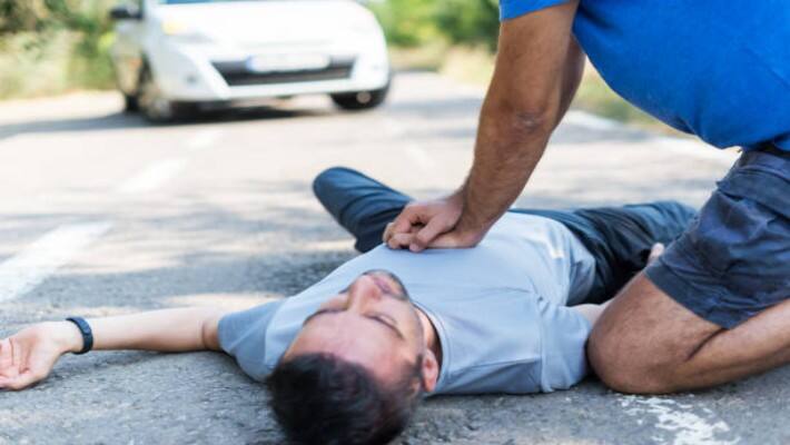 heart attack on road