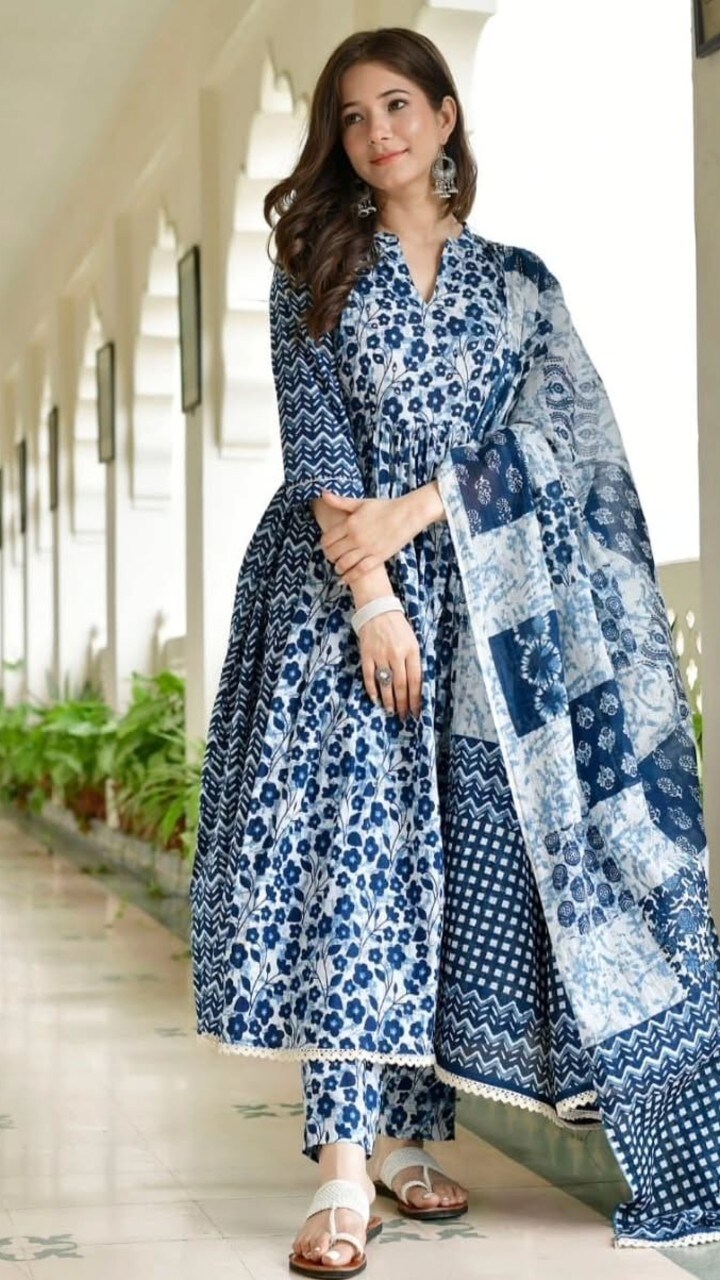 lightweight cotton kurti printed salwar suits for summer suh