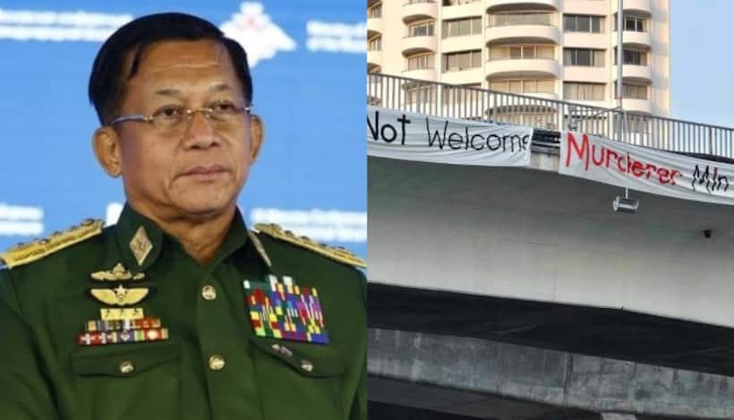 'Murderer not welcome!' Myanmar junta leader faces Bangkok protests as quake hit nation suffers (WATCH)