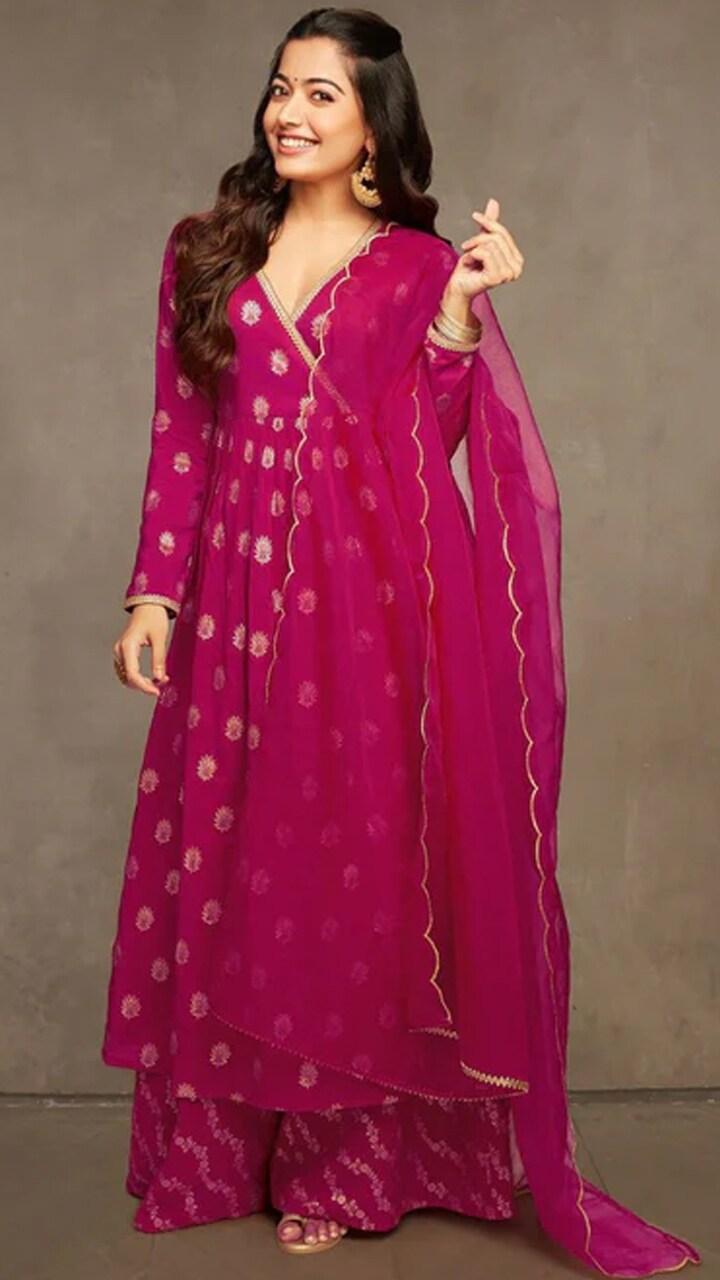 Festive Salwar Suit Inspirations from Rashmika Mandanna for Navratri 2025 mrq