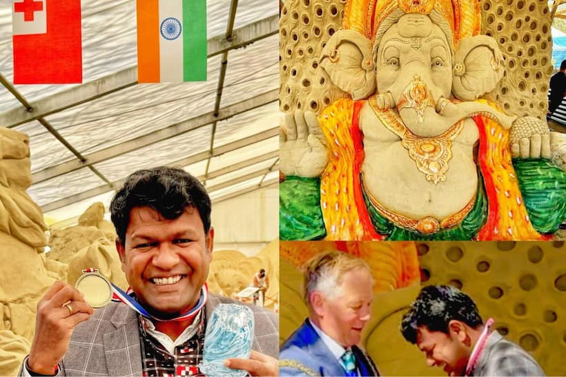 సుదర్శన్ పట్నాయక్‌కు అరుదైన గౌరవం.. బ్రిటన్‌లో అవార్డు అందుకున్న సైకత శిల్పి. 