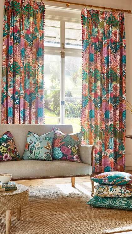 1. Printed Curtains