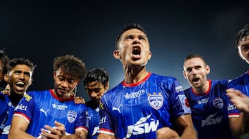 ISL Cup Sunil Chhetri last gasp strike puts Bengaluru FC into final kvn ISL Cup Sunil Chhetri last gasp strike puts Bengaluru FC into final kvn